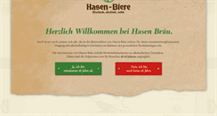 Desktop Screenshot of hasen-braeu.de