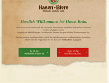 Tablet Screenshot of hasen-braeu.de